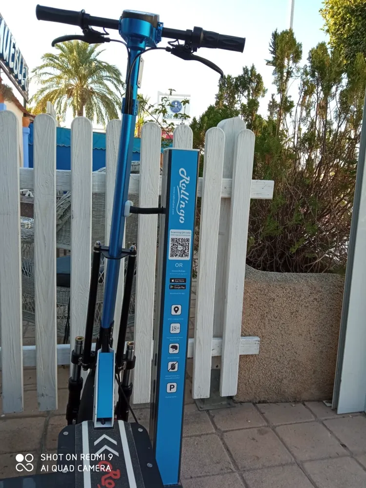 CityDock network e-scooters docked and charging