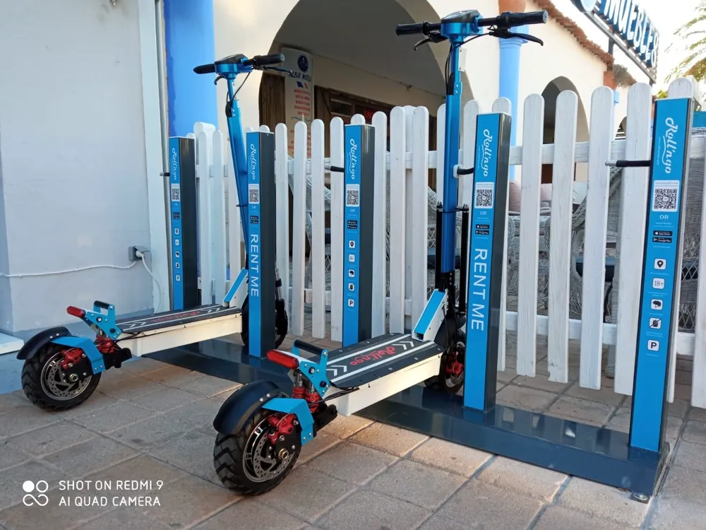CityDock network docking station with e-bikes parked