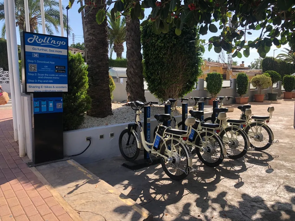 CityDock network docking station with informational signage