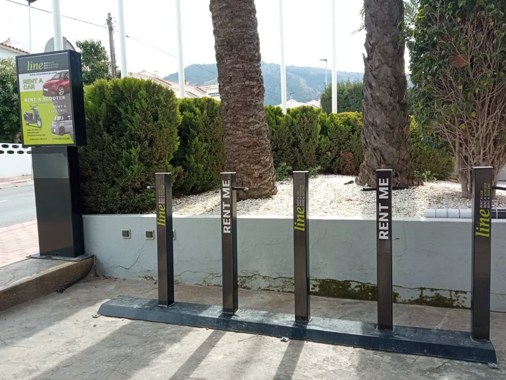 CityDock network e-scooters parked along a walkway